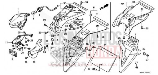FEU ARRIERE NC700DC de 2012